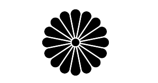 Close-up of the Sixteen-Petal Chrysanthemum crest showing crisp petal edges.