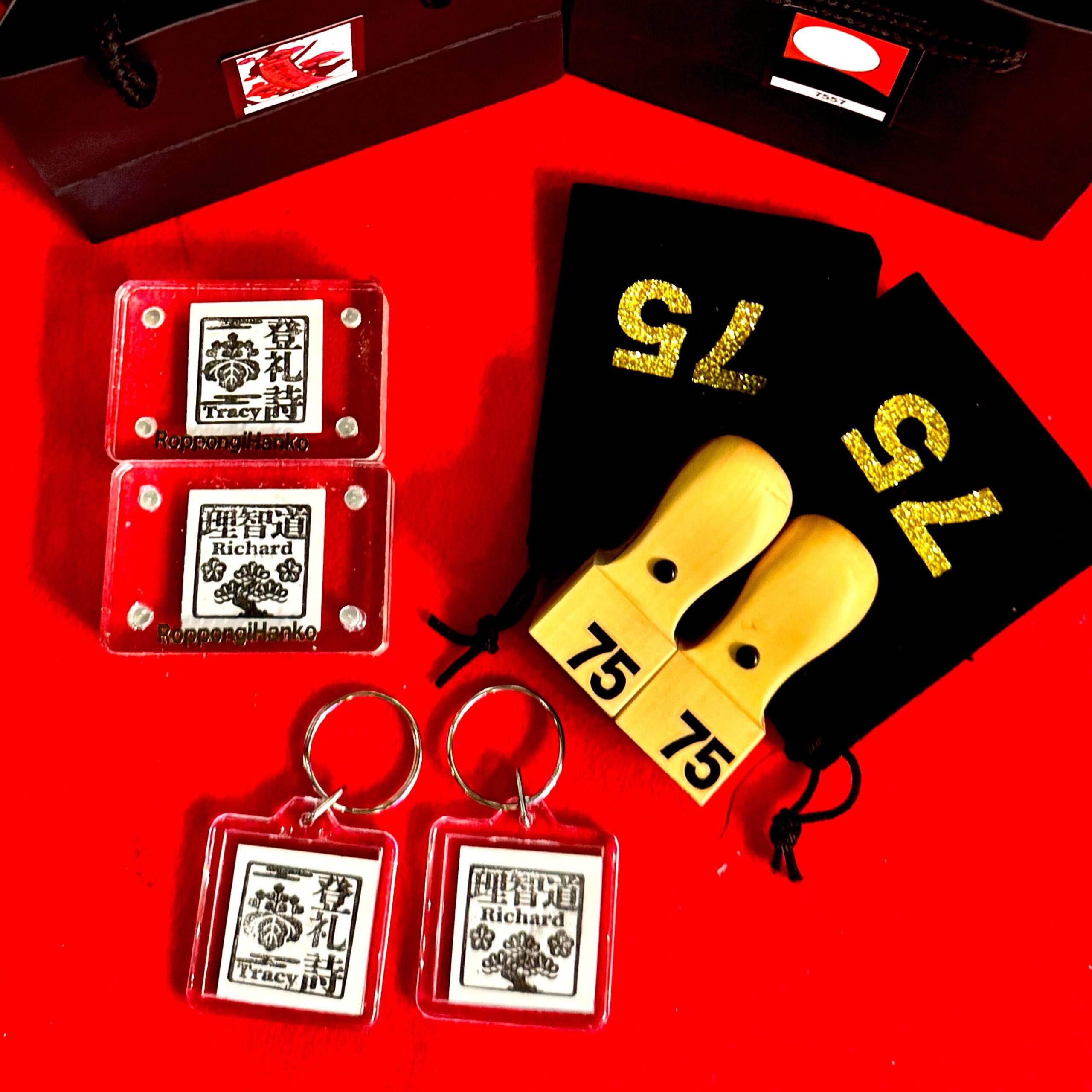 Shodocafe 7557 Original Custom Name Seal Stamp – Square Type (24 mm) option.